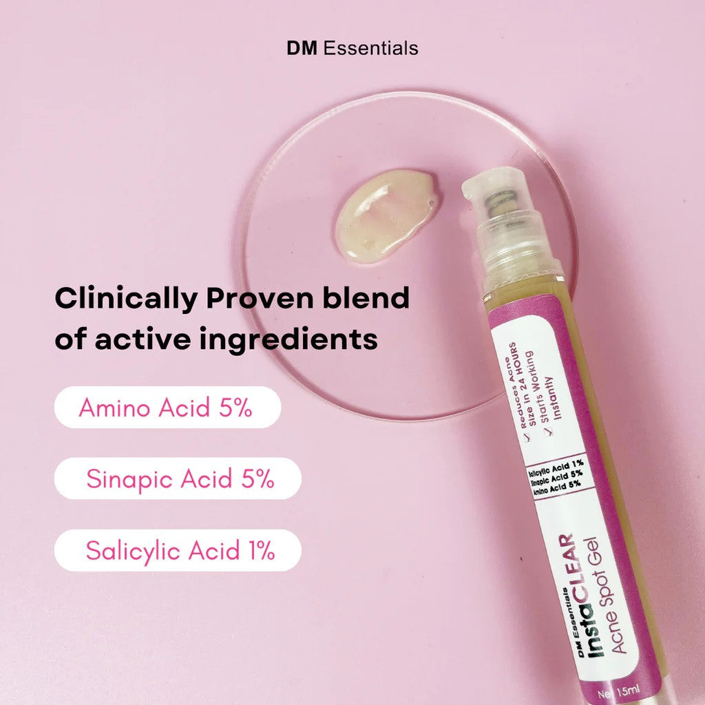<Expire August 2026> DM Essentials Instaclear Acne Spot Gel 15ML <Expire August 2026> Clearance