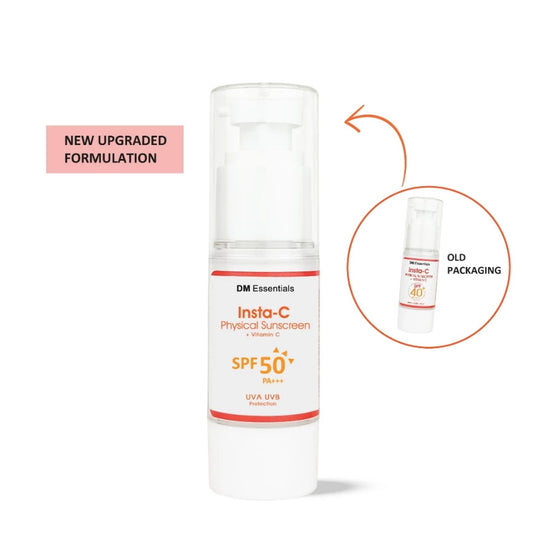 DM Essentials Insta-C Physical Sunscreen SPF 50 PA +++ UVA UVB Protection 30ML <New Packaging>