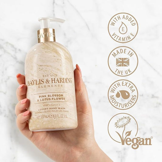 Baylis & Harding Elements Pink Blossom & Lotus Flower Luxury Hand Wash 500ML