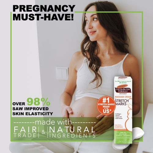 <Expire Sept 2026> Palmer's Cocoa Butter Massage Cream for Stretch Marks 125G + Gift 11G Travel