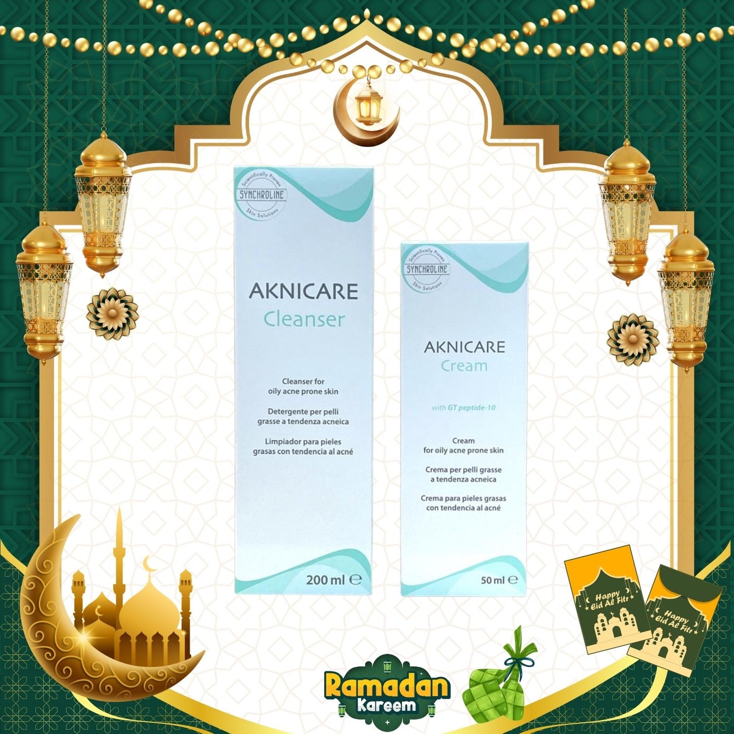 Aknicare Acne Care Basic Set (Aknicare Cleanser 200ML + Aknicare Cream 50ML)