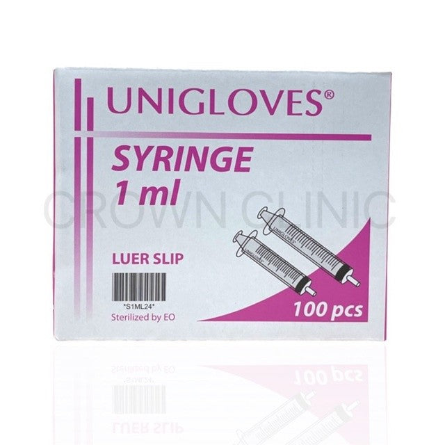 Unigloves Syringe 1ML Luer Slip 100pcs/box