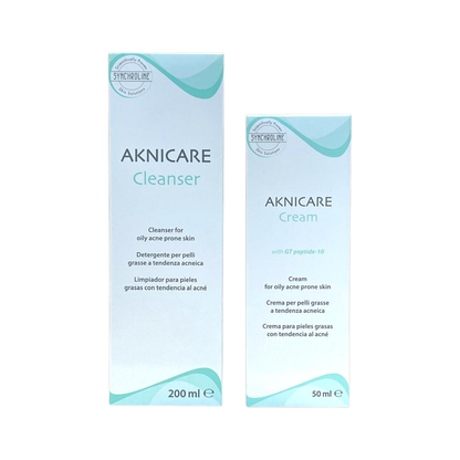 Aknicare Acne Care Clarity Set (Aknicare Cleanser 200ML + Aknicare Cream 50ML + Heliocare Gel Oil Free SPF50 50ML)
