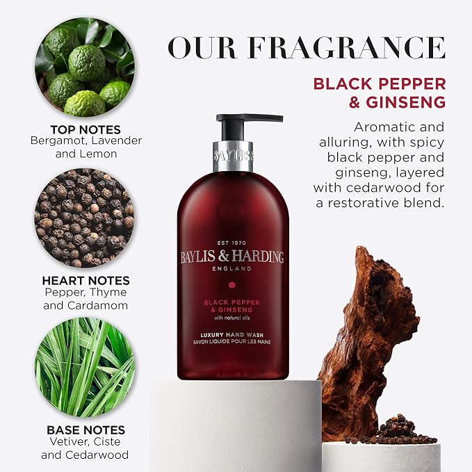 Baylis & Harding Black Pepper & Ginseng Hand Wash 500ML