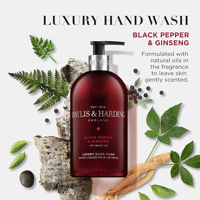 Baylis & Harding Black Pepper & Ginseng Hand Wash 500ML