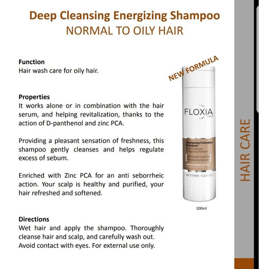 Floxia Deep Cleansing Energizing Shampoo For Normal/Oily Hair 200ML
