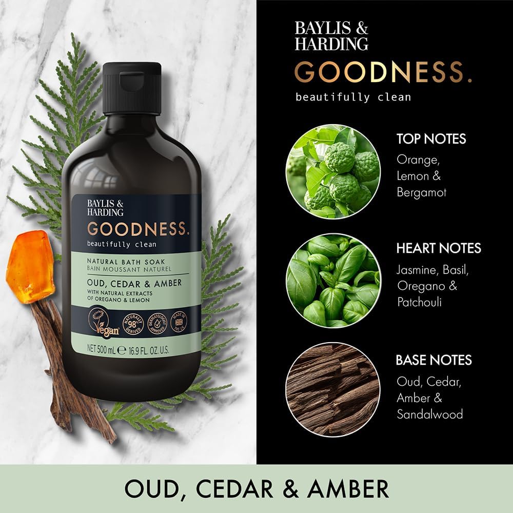 Baylis & Harding Goodness Oud, Cedar & Amber Body Wash 500ML (Copy)