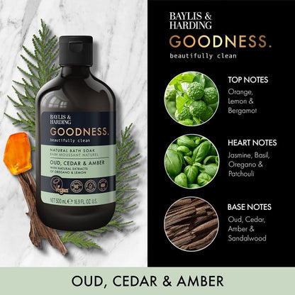 Baylis & Harding Goodness Oud, Cedar & Amber Body Wash 500ML (Copy)