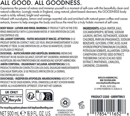 Baylis & Harding Goodness Tonka Bean & Neroli Natural Body Wash 500ML