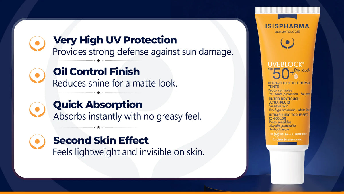 Isispharma UVE Block SPF50+ Dry Touch Light Tint 40ML