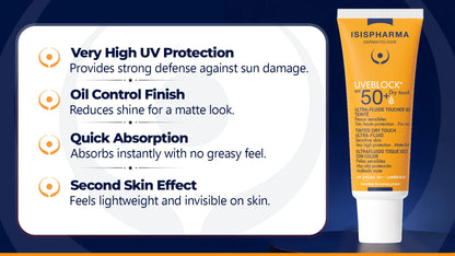 Isispharma UVE Block SPF50+ Dry Touch Light Tint 40ML