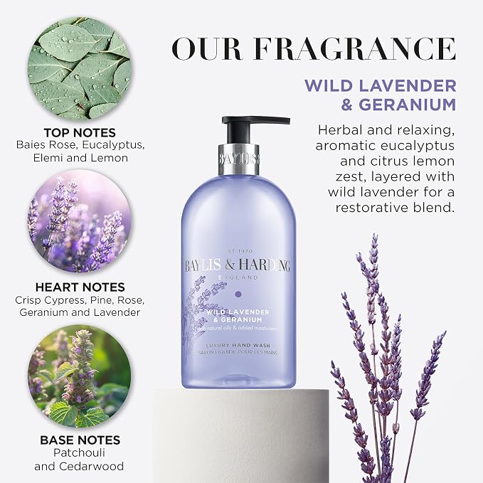 Baylis & Harding Signature Wild Lavender & Geranium Luxury Hand Wash 500ML
