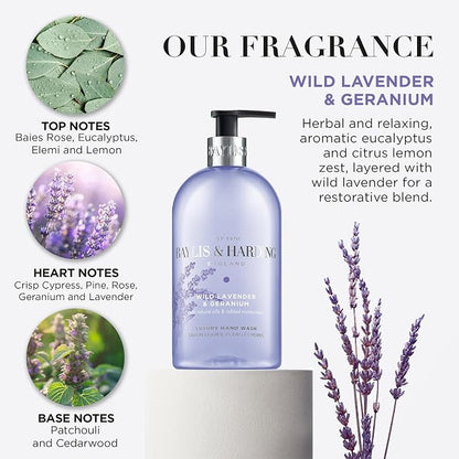 Baylis & Harding Signature Wild Lavender & Geranium Luxury Hand Wash 500ML