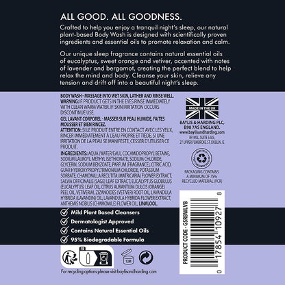 Baylis & Harding Goodness Sleep Beautifully Lavender & Bergamot Natural Body Wash 500ML