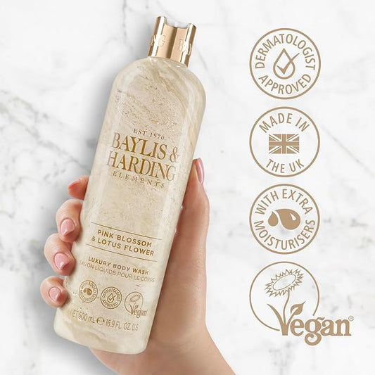 Baylis & Harding Elements Pink Blossom & Lotus Flower Luxury Body Wash 500ML