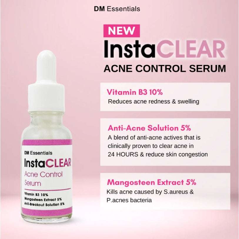 <Expire June 2026> DM Essentials InstaCLEAR Acne Control Serum 20ML <Expire June 2026> Clearance