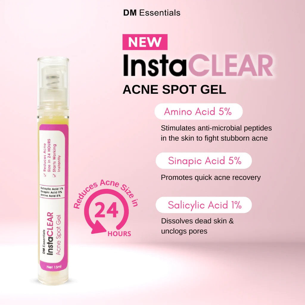 <Expire August 2026> DM Essentials Instaclear Acne Spot Gel 15ML <Expire August 2026> Clearance