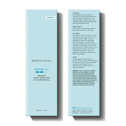 Skinceuticals Retinol 0.5 Refining Night Cream with 0.5% Pure Retinol 30ML