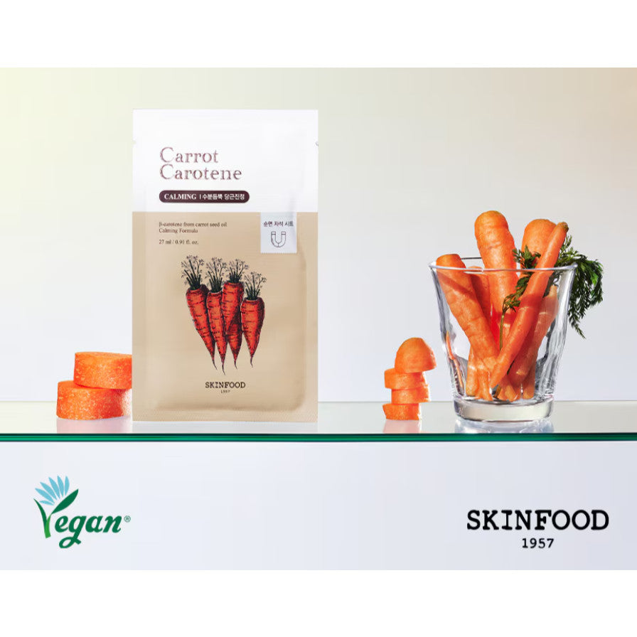 <Expire Nov 2026> Skinfood Carrot Carotene Calming Mask 27ML x 10EA