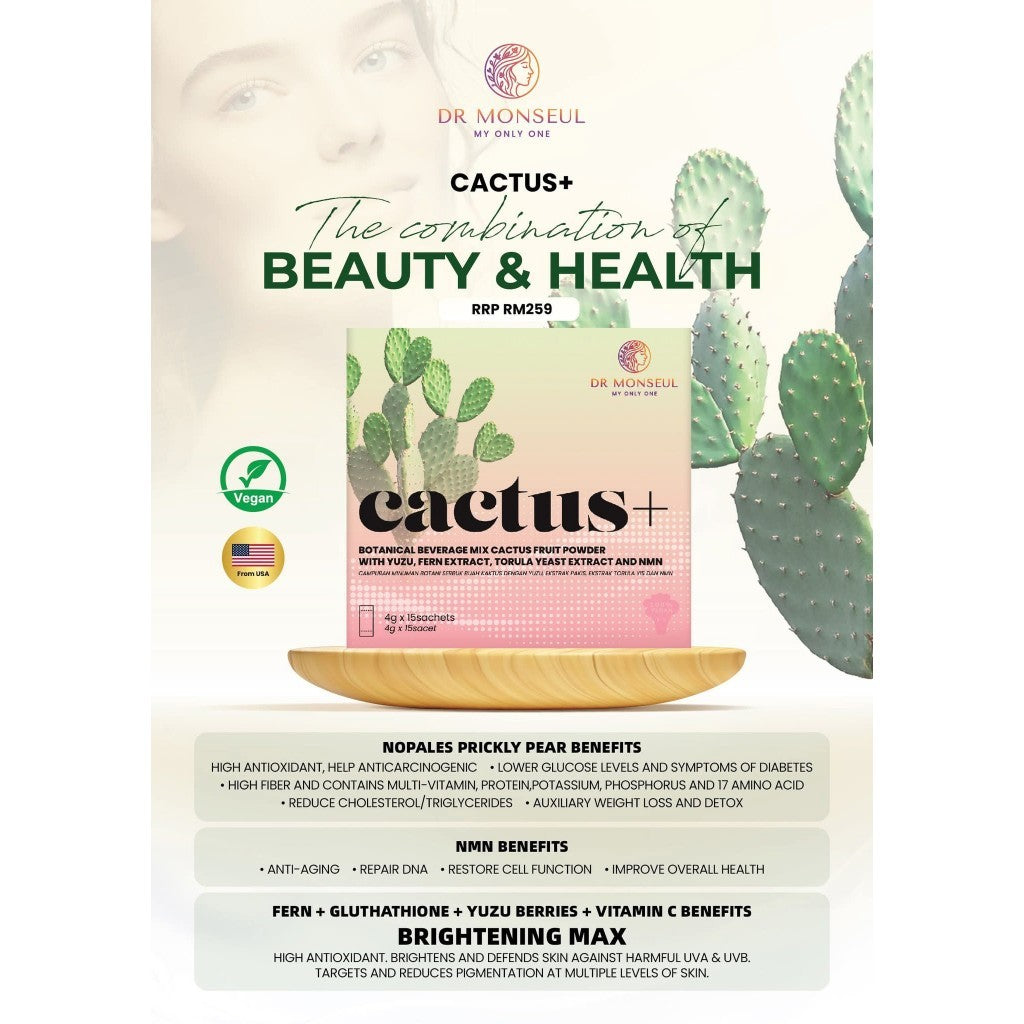 Dr Monseul Cactus+ NMN Drink  (4G x 15 Sachets)🌵Dr Monseul Cactus+🌵 100% Vegan