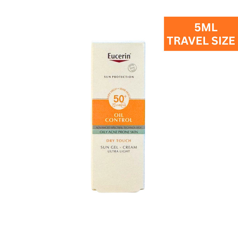 Eucerin Oil Control Mini Sun Gel Cream Dry Touch SPF50 5ML MINI Travel Size Gift <Not for sale> Made in Poland