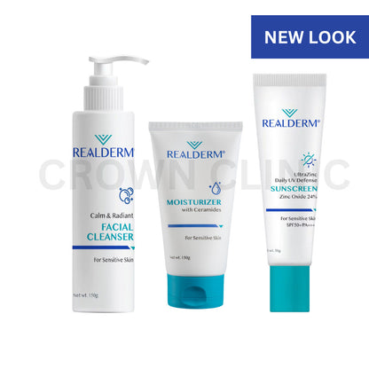 Realderm Set of 3' (Facial Cleanser + Ceramides Moisturizing + Realderm Ultrazinc Physical Sunscreen)