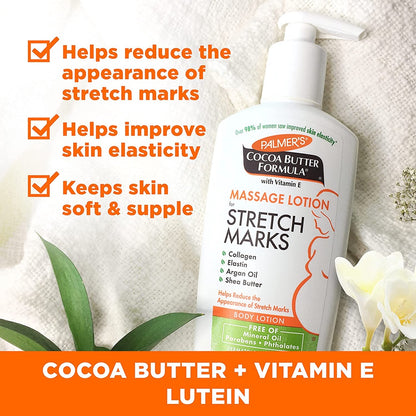 Palmer's Cocoa Butter Massage Lotion For Stretch Marks 250ML + Free gift 11ML Travel