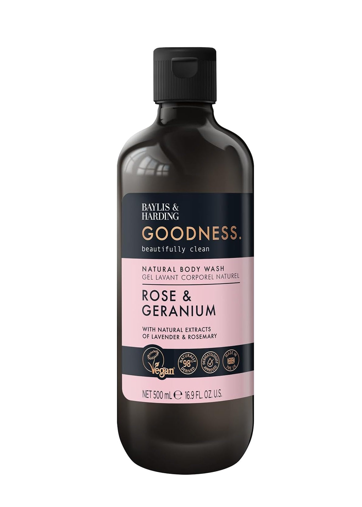 Baylis & Harding Goodness Rose & Geranium Body Wash 500ML