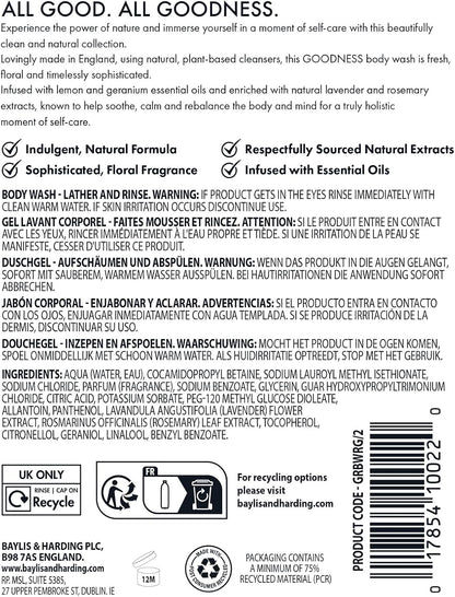 Baylis & Harding Goodness Rose & Geranium Body Wash 500ML
