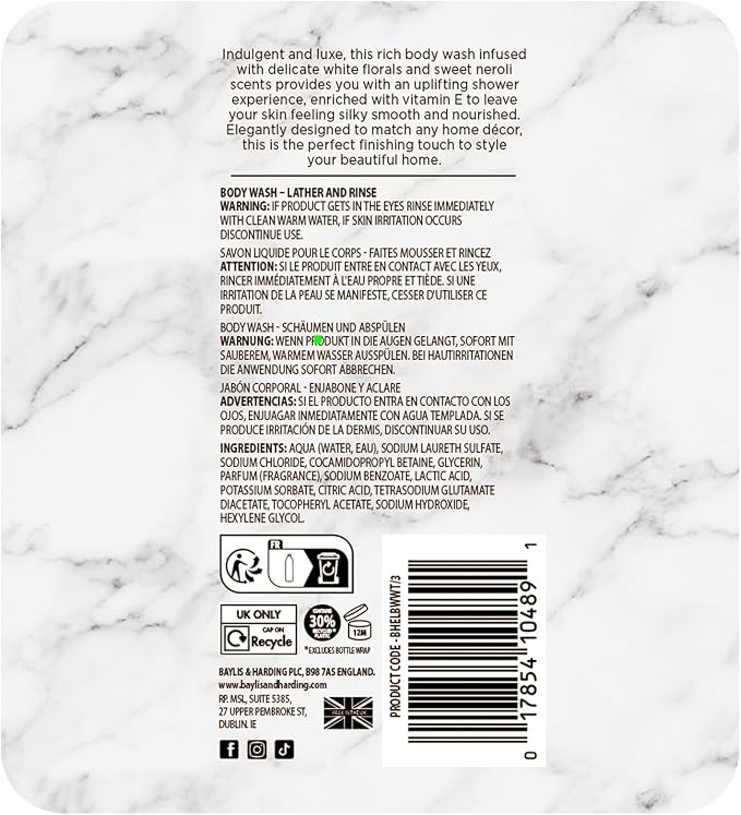 Baylis & Harding Elements White Tea & Neroli Luxury Body Wash 500ML