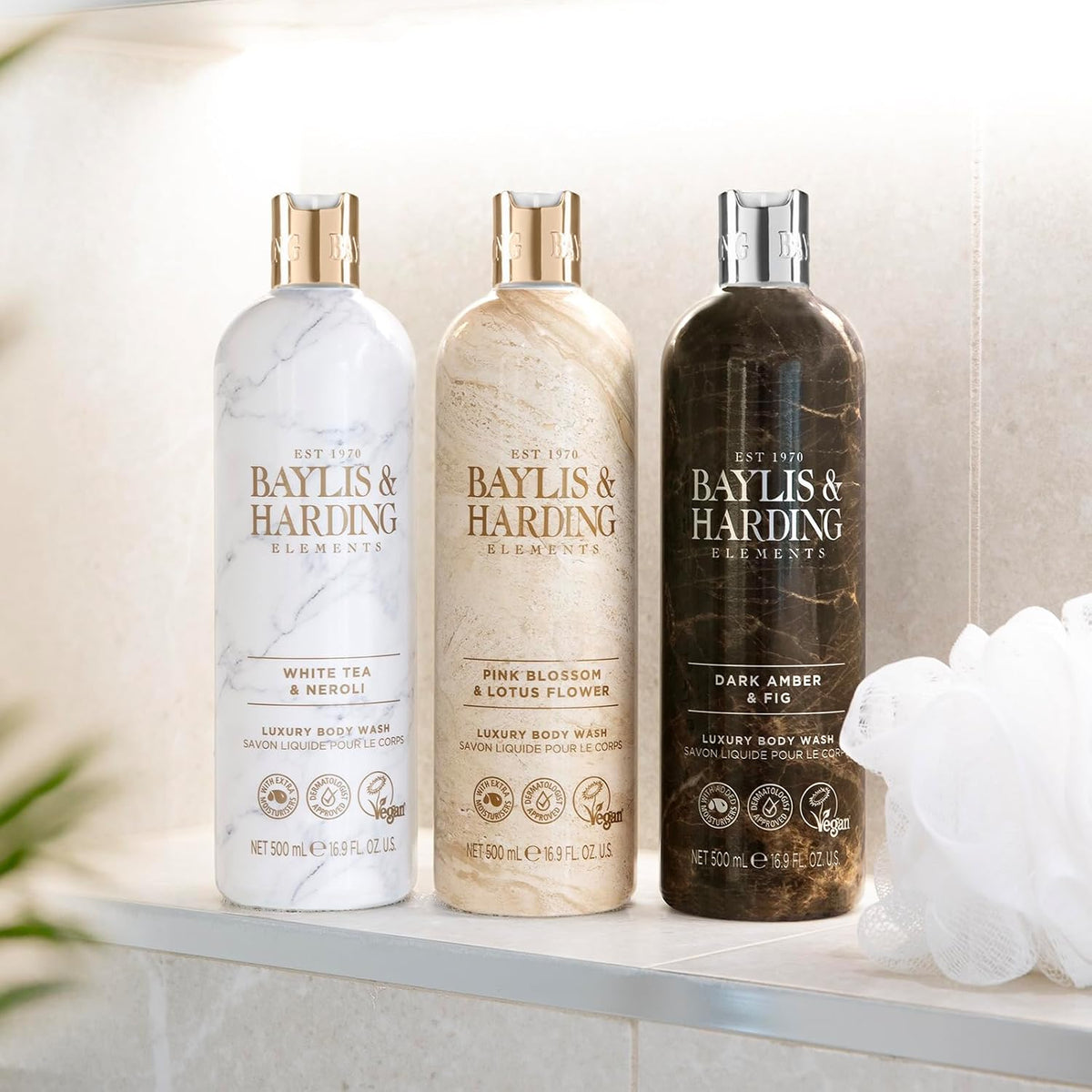 Baylis & Harding Elements Pink Blossom & Lotus Flower Luxury Body Wash 500ML